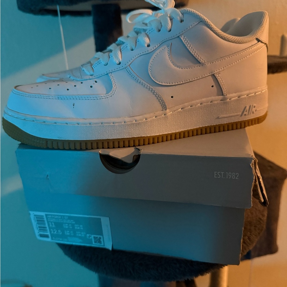 Nike White Sneakers with Gum Sole